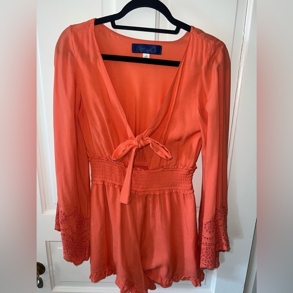 Peach Romper Dress